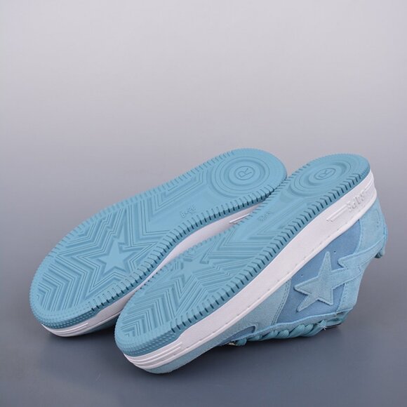 A Bathing Ape Bape Sta Low Suede Heel Blue - Picture 4 of 9